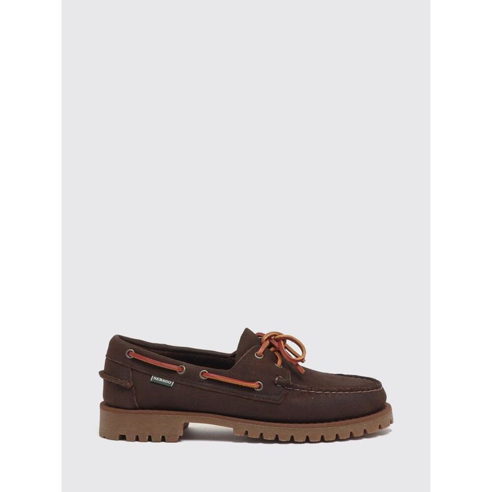 Sebago Men Sebago Ranger Muddy Nubuck Leather Boat Shoes With Rubber Sole